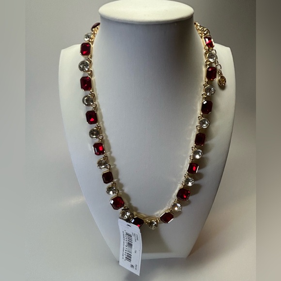 Anne Klein Burgundy and Gold Necklace - Picture 2 of 9